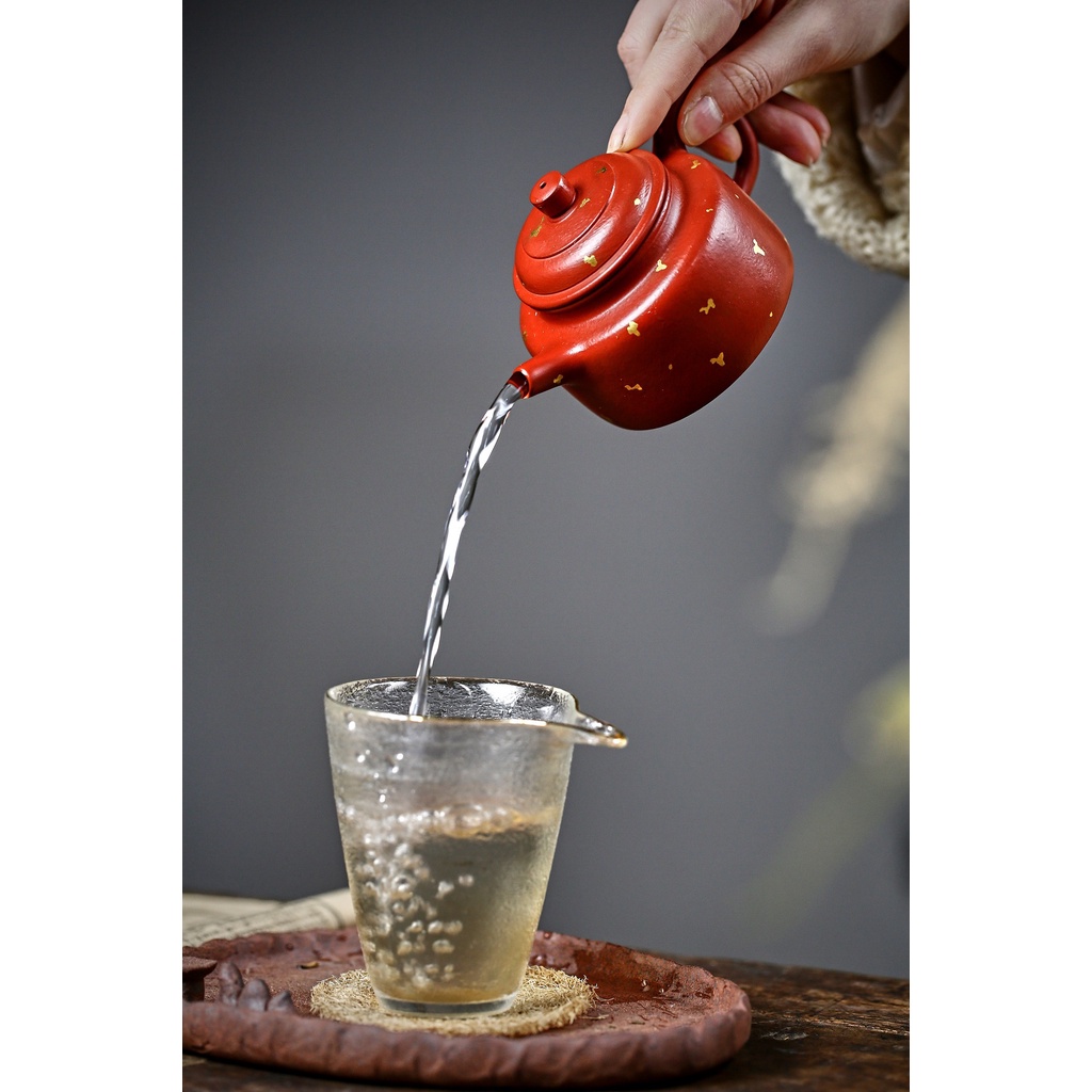 Ấm Tử Sa Nghi Hưng Đức Chung Sái Kim 170 ml (Trứu Bì Chu Nê Đại Hồng Bào)