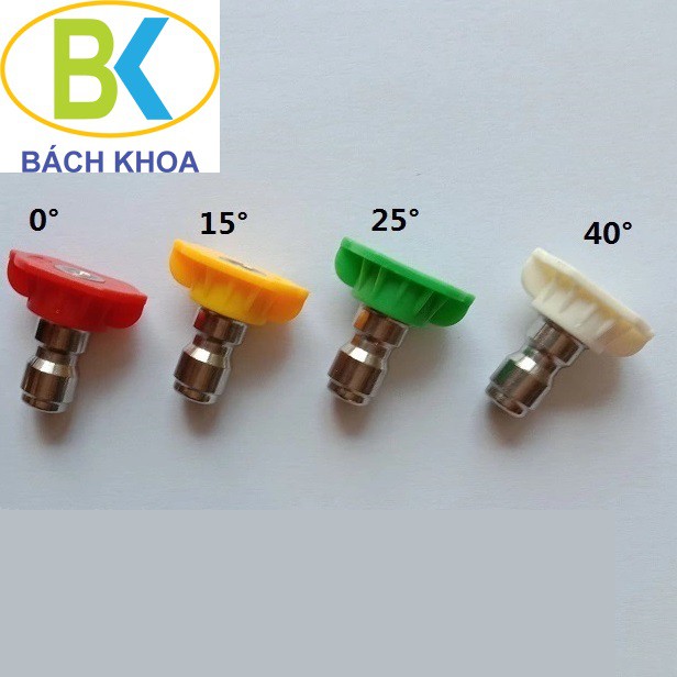 Đầu béc các góc gắn sung xịt rửa của máy rửa xe áp lực cao - khớp nối nhanh 1/4 inch