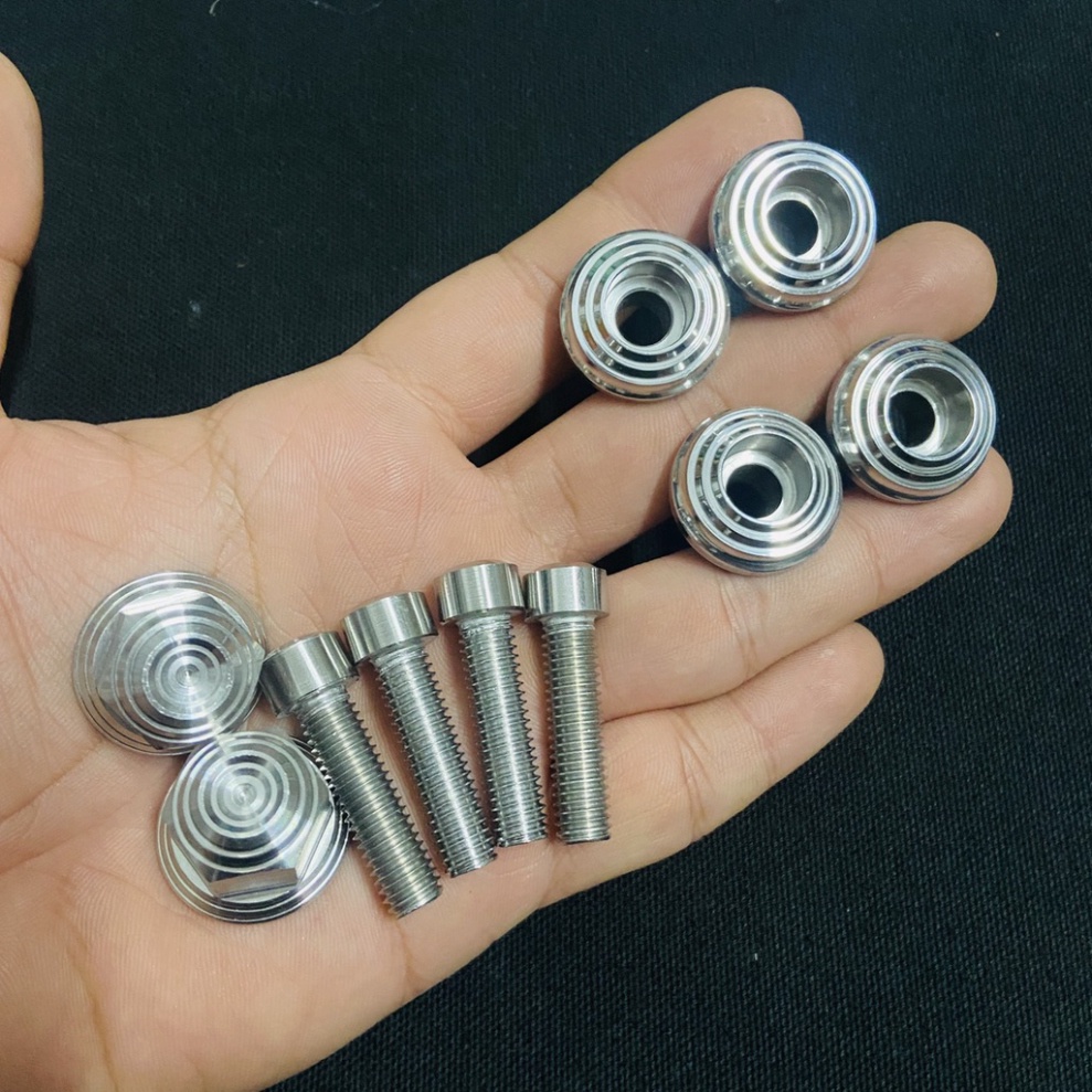 ( MẪU MỚI ) Bộ ốc khâu gác chân, tán cốt gắp 10ly SALAYA V2 sử dụng cho gác chân WAVE DÀI - NGẮN