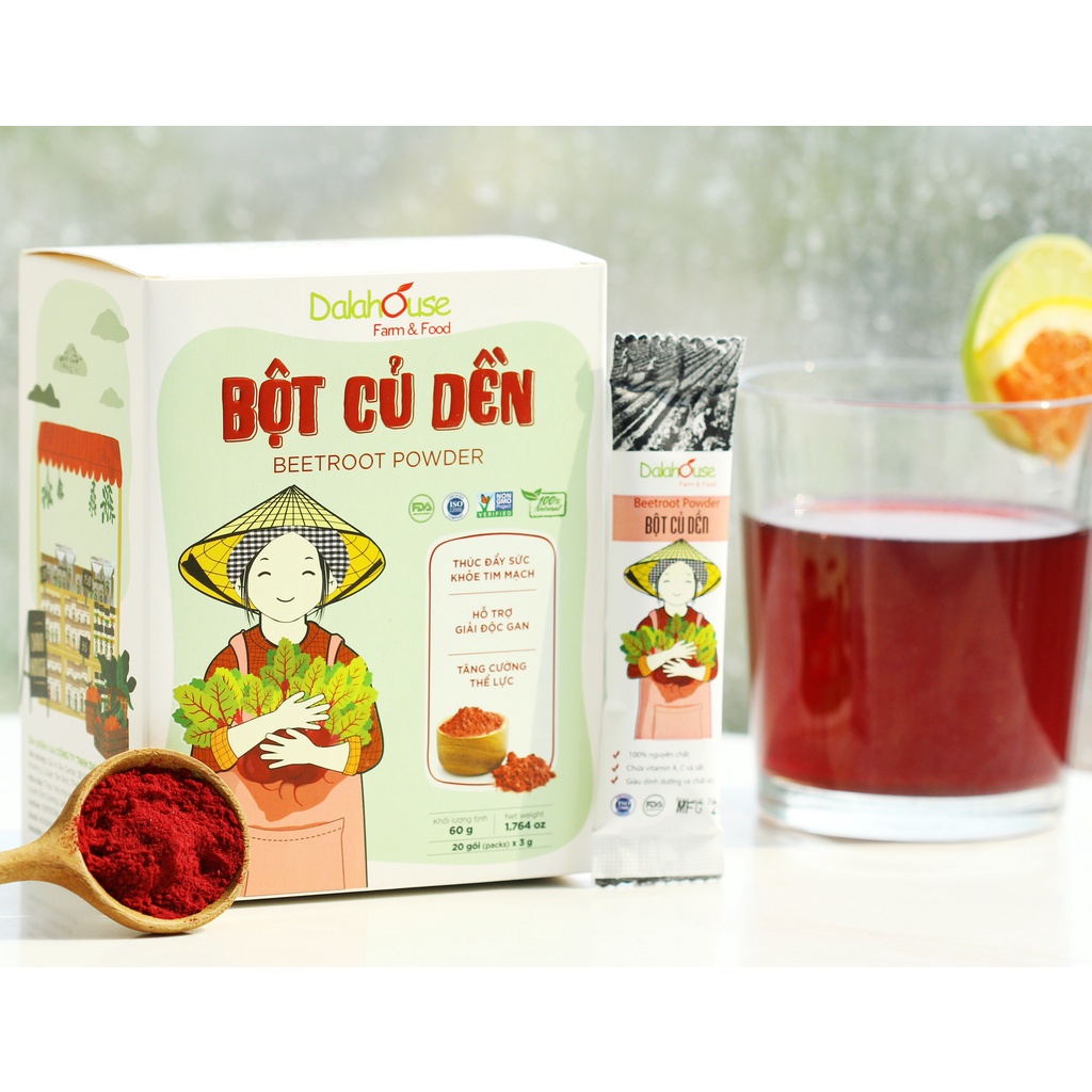 Bột Củ Dền Hữu Cơ Nguyên Chất Sấy Lạnh Dalahouse
