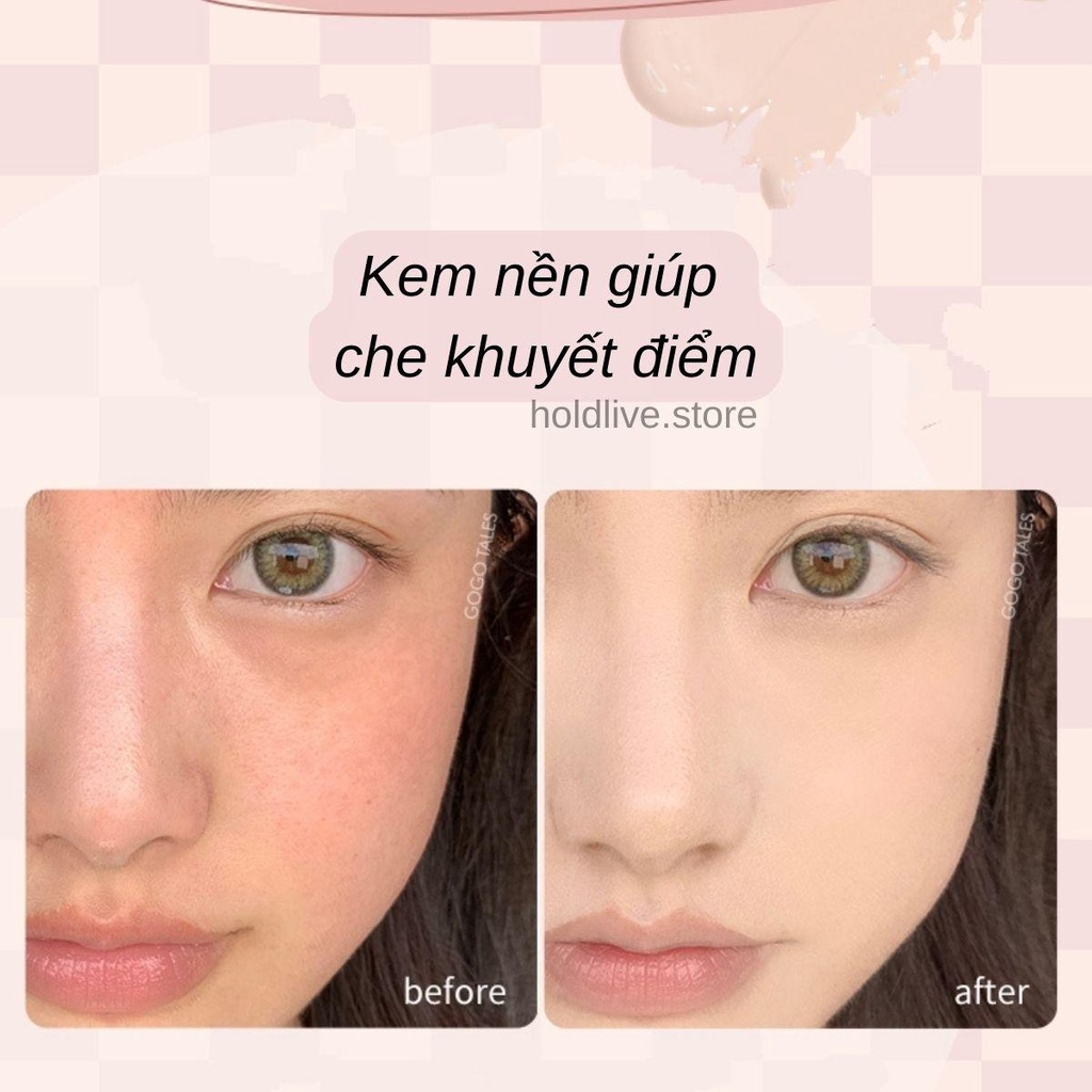 Cushion Phấn Phủ 2 in 1 Kết Hợp 2 Tầng GOGO TALES Vitality GT361 che khuyết điểm kiềm dầu khoá lớp make up