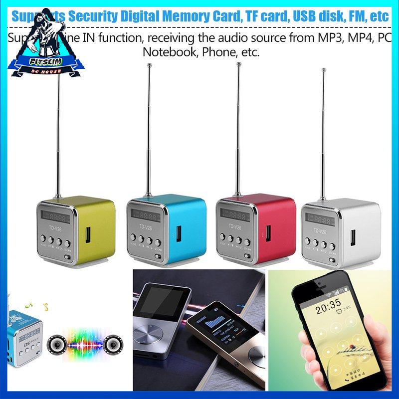 Portable Micro USB Mini Stereo Super Bass Speaker Music MP3/4 FM Radio