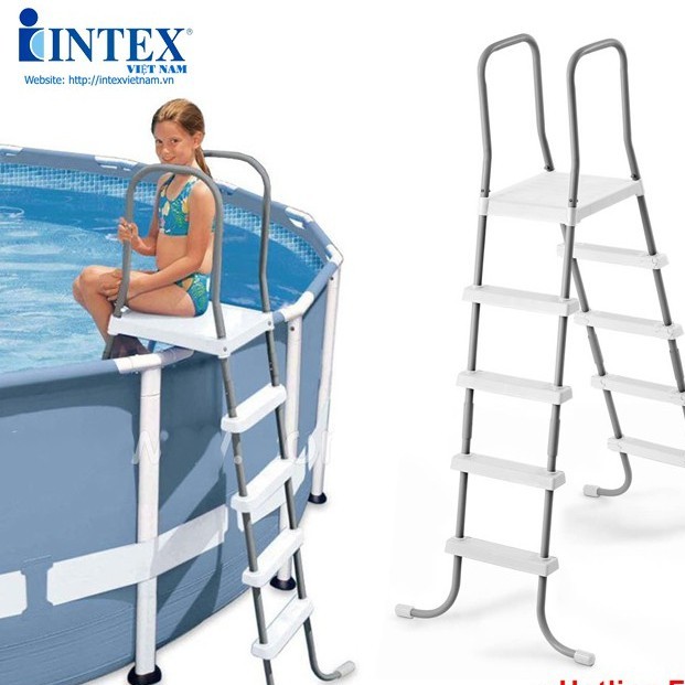 Cầu thang bể bơi đủ mẫu 91cm,107cm, 122cm, 132cm INTEX