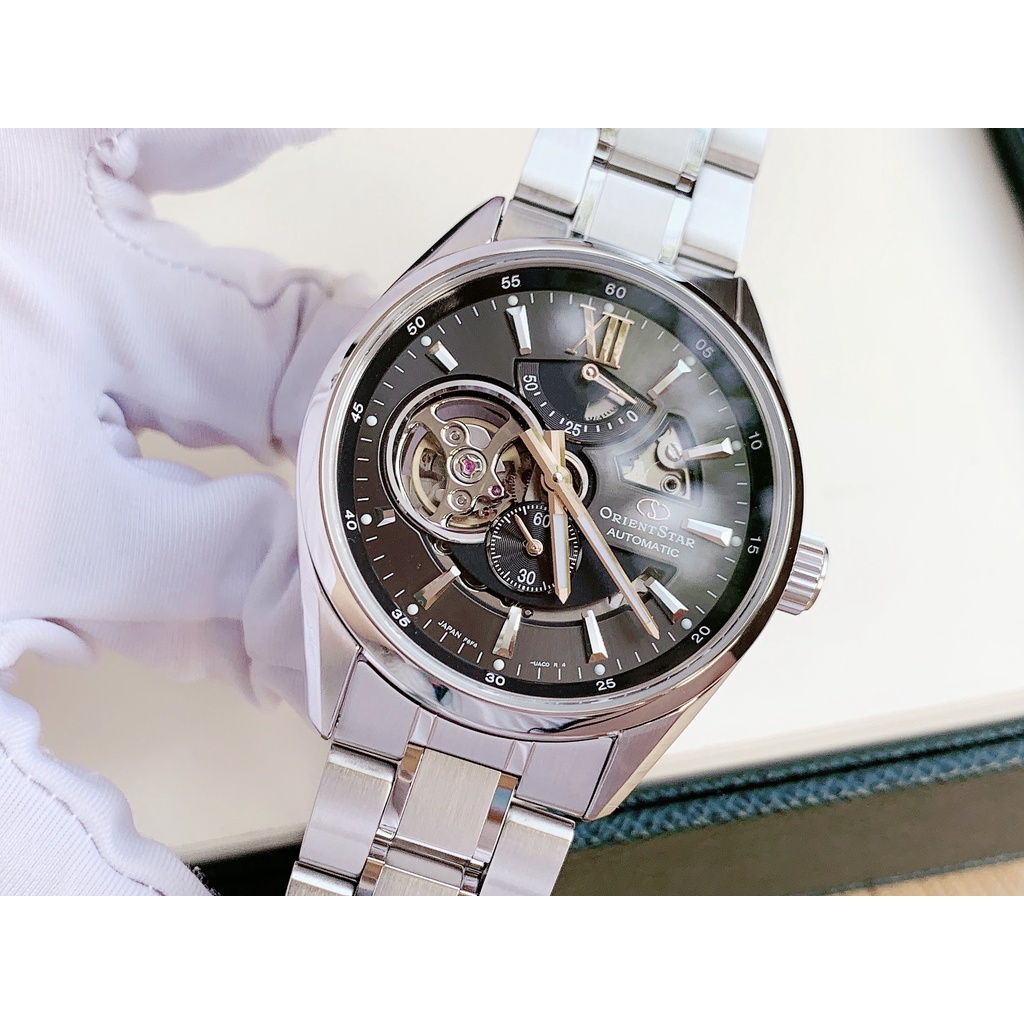 Đồng hồ nam chính hãng Orient Star Semi Skeleton RE-AV0004N00B - Máy cơ tự động - Kính Sapphire