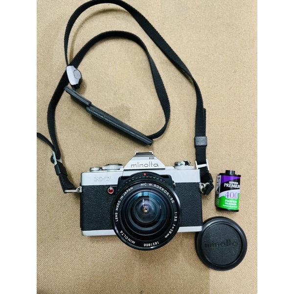 Máy ảnh film Minolta X7 + lens góc rộng Minolta MC 28mm f3.5 ngàm MD