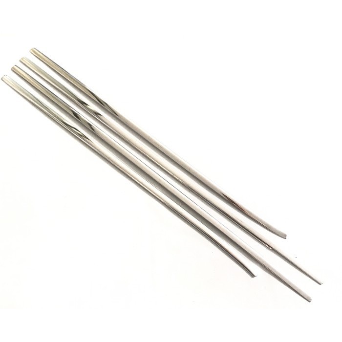 Nẹp chân kính + cong kính Accent 2018 - 2023, inox cao cấp