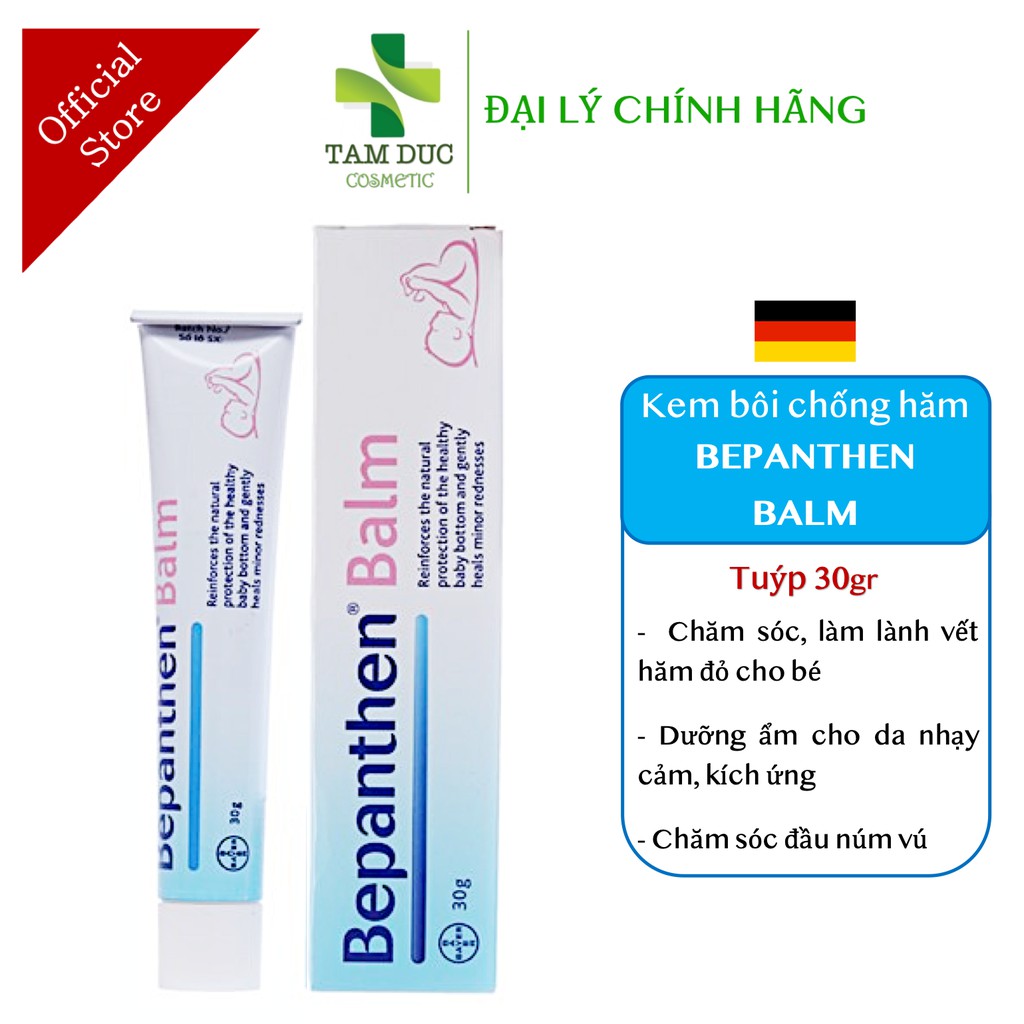 BEPANTHEN BALM [Tuýp 30gr] - Kem bôi chống hăm cho bé, nứt núm vú cho mẹ