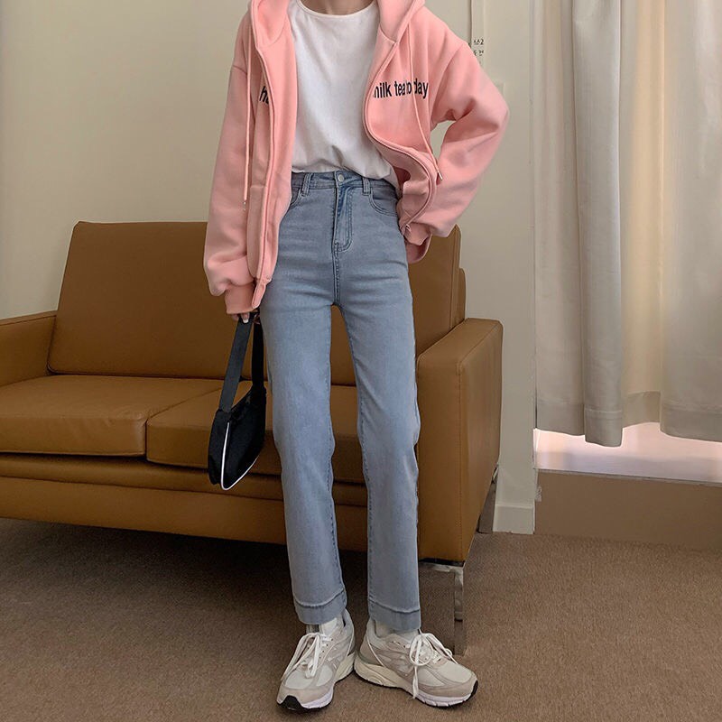 Quần Jeans ống đứng Hàn Quốc