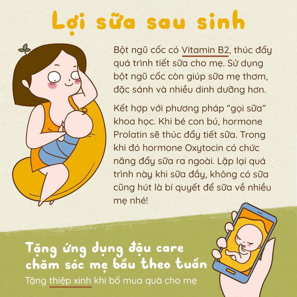 Bột Ngũ Cốc Dinh Dưỡng 11 Loại Hạt Lợi Sữa Tốt Cho Bà Bầu Hũ 250g | Nhà Đậu | 45