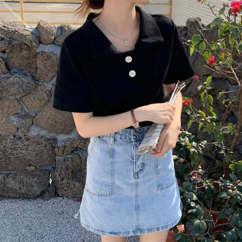 Áo Thun Polo Ngắn Tay Phong Cách Hàn Quốc Dành Cho Nữ 210521 | BigBuy360 - bigbuy360.vn