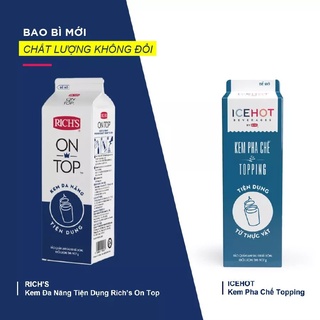 KEM BASE KEM ON TOP RICH'S - NGUYÊN LIỆU PHA CHẾ - NGUYÊN LIỆU LÀM BÁNH - KHO PHA CHẾ ĐÀ NẴNG