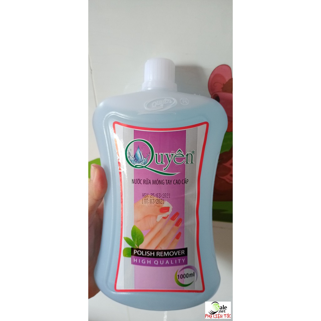 1000ml Nước rửa móng tay cao cấp Quyên - chuyên sỉ phụ liệu tóc