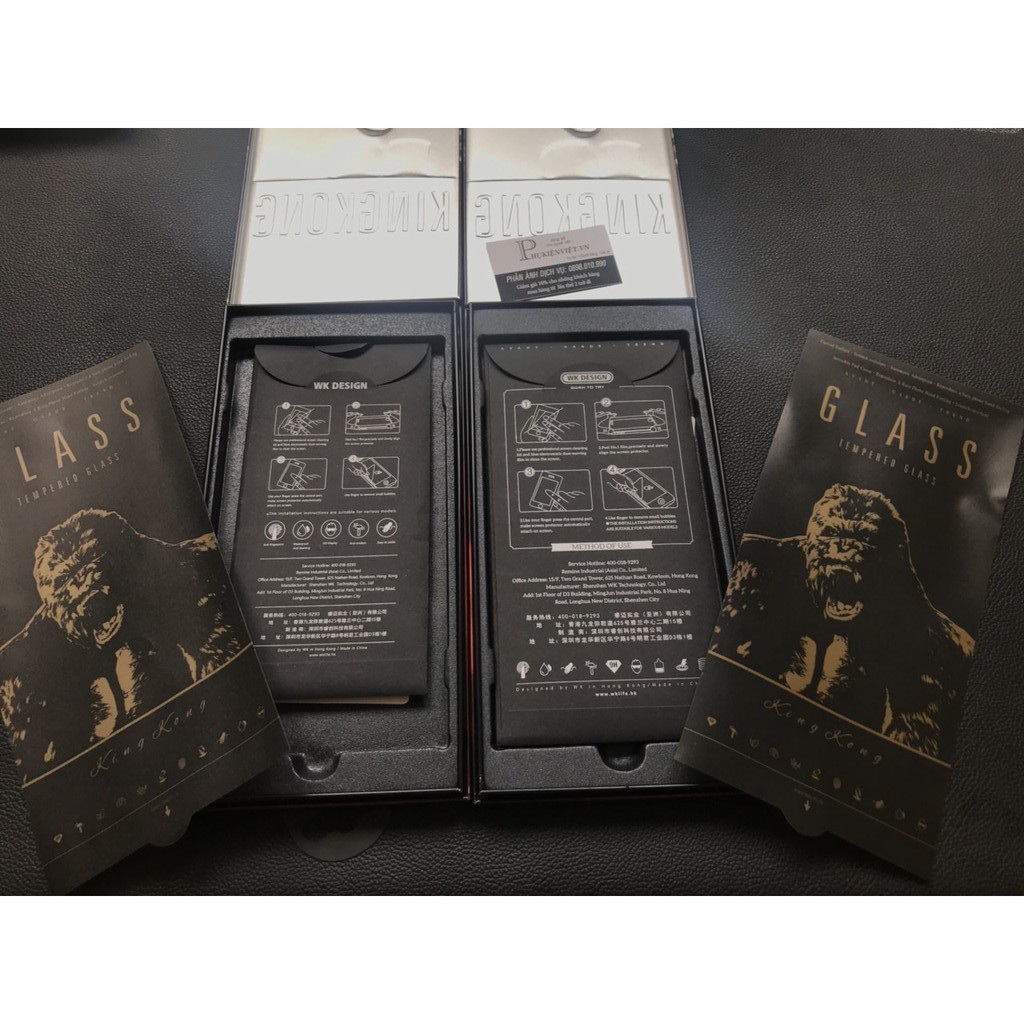 Kính Cường Lực KingKong 9D hiệu Wk iphone XsMax/XR /Ip12 Mini /IP12 Thường/IP 12pro/12Pro Max