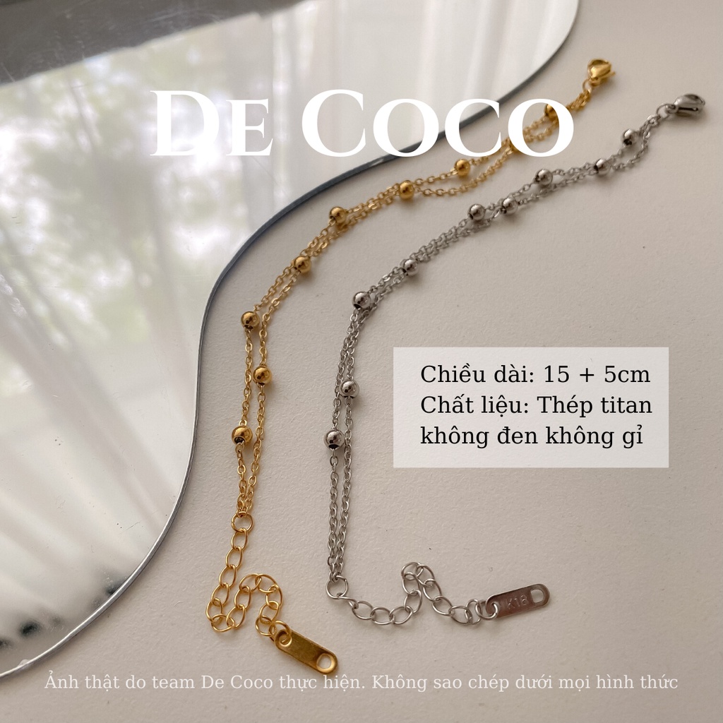[KHÔNG ĐEN GỈ] Vòng tay lắc tay titan đính charm Saint De Coco decoco.accessories