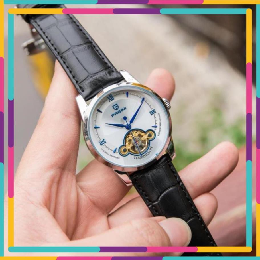 [Chính Hãng 100%] Đồng Hồ Nam PAGINI PA19966 - Đồng hồ cơ automatic lộ máy hàng chính hãng, Bảo hành
