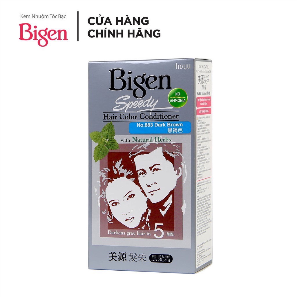 Thuốc nhuộm tóc phủ bạc dạng kem Bigen Speedy Hair Color Conditioner 80ml - hàng nhập khẩu chính hãng