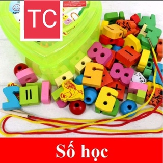 Đồ chơi trí tuệ - Đồ chơi Xâu Hạt Gỗ cho bé