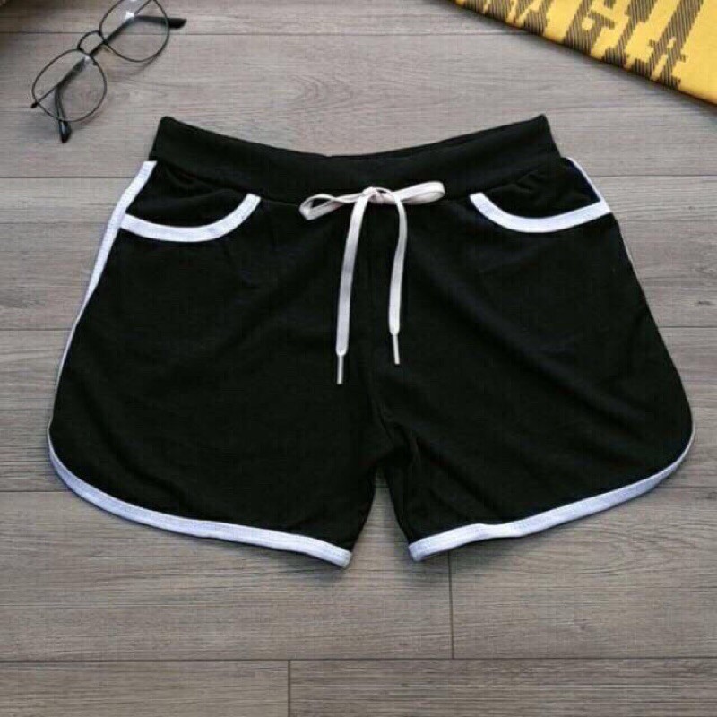 Quần đùi nữ mặc nhà, chất cotton basic cạp chun cao ống rộng Taosan | BigBuy360 - bigbuy360.vn