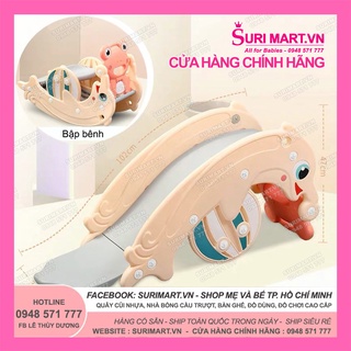 Cầu trượt bập bênh Holla đa năng 3 trong 1