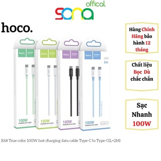 Cáp sạc nhanh 100w X68 Hoco chính hãng, dây sạc nhanh samsung, cáp sạc 2 đầu Type C - Sona Offical