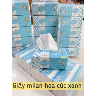 Bịch 5 gói giấy milan hoa cúc xanh gói 400 tờ/4lớp.