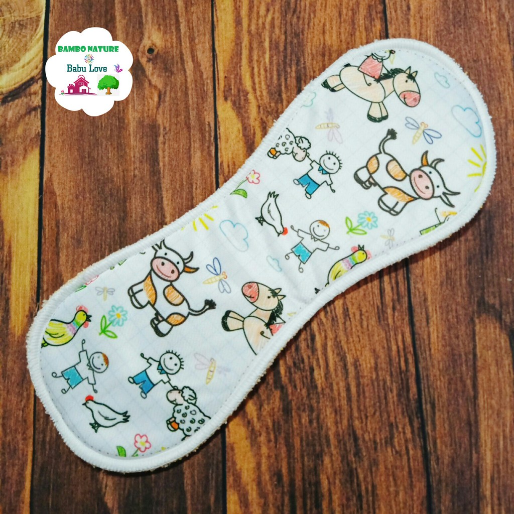 MIẾNG LÓT BỈM VẢI BAMBO NATURE BABU LOVE KHÁNG KHUẨN SIZE M,L