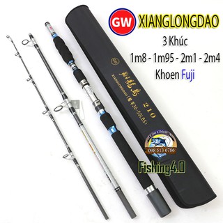 Cần Câu Máy GW 3 Khúc siêu bạo lực - Khoen Fuji mẫu mới 2020