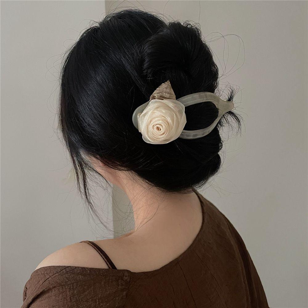 FORBETTER Kẹp Tóc Hình Hoa Trà / Chữ U Đơn Giản Sáng Tạo Cho Nữ