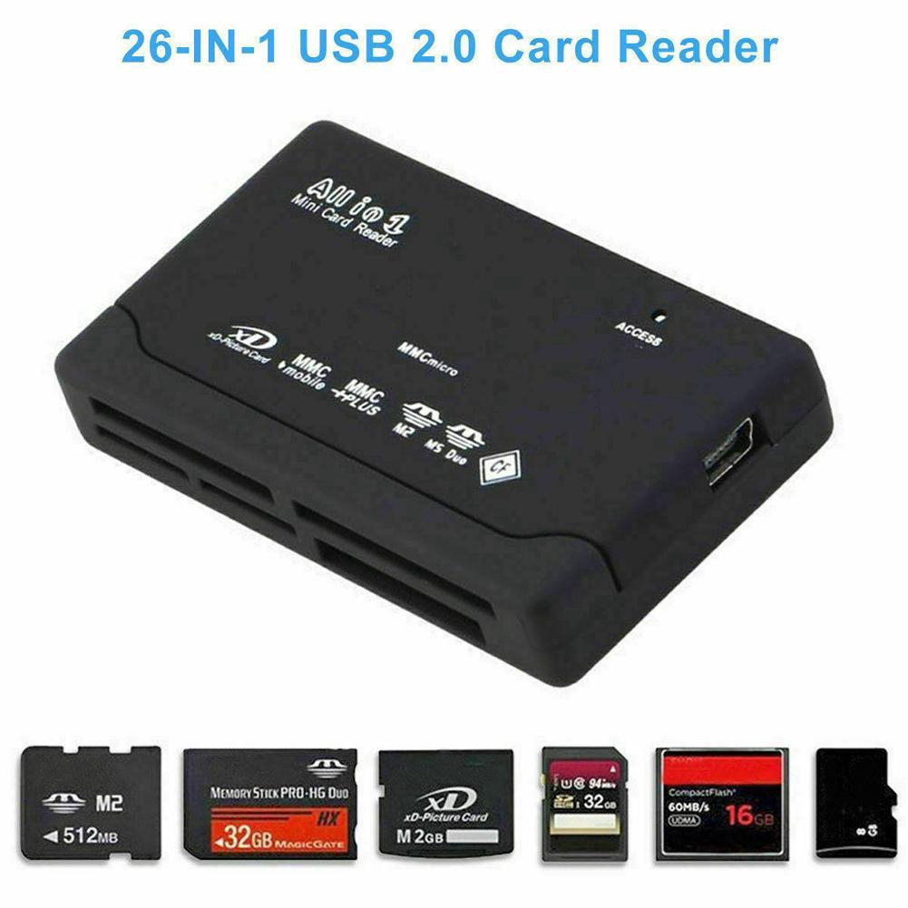 All in One 1 Memory Card Reader USB External SD SDHC Micro M2 CF MMC MS Min N5M8