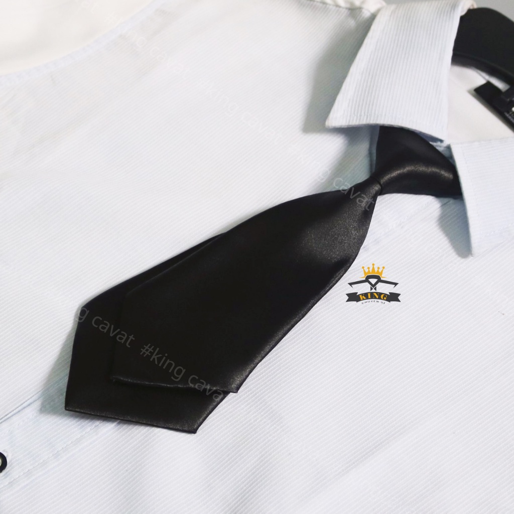 Cà vạt nữ KING công sở và học sinh cavat vải phi bóng nhọn trơn style hàn quốc cao cấp giá rẻ C25