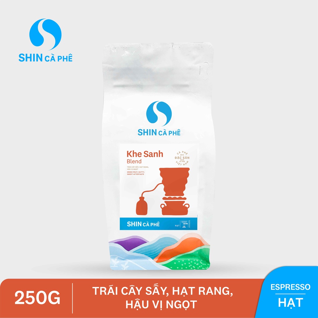 SHIN Cà Phê - Espresso Khe Sanh Blend - Cà Phê Đặc Sản Pha Máy 250 gram