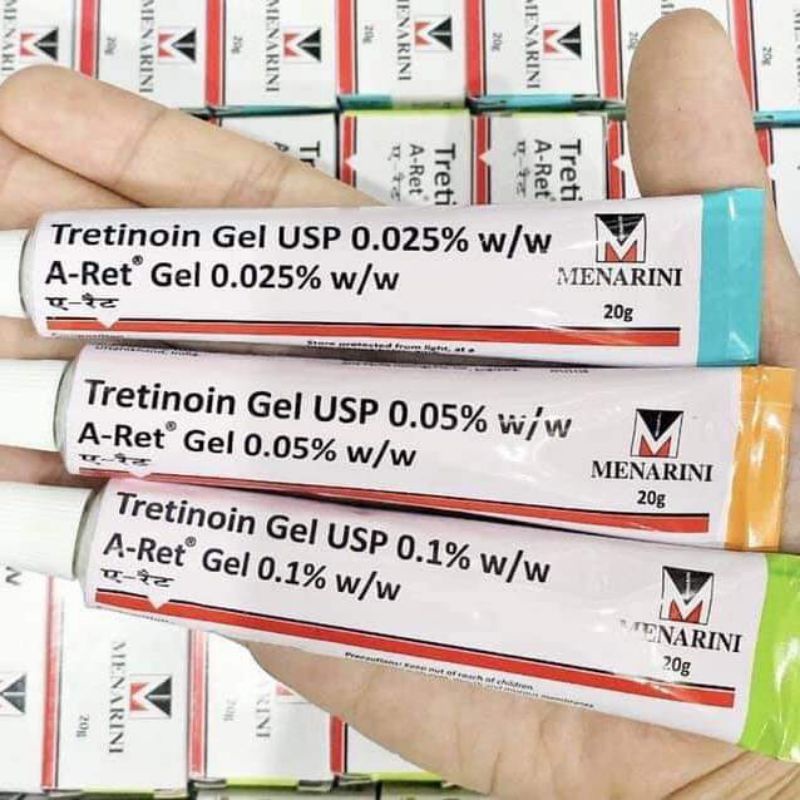 Tretinoin Aret Ấn Độ Dạng Gel 0.025 0.05 0.1 Chính Hãng Ngăn Ngừa Mụn Chống Lão Hóa Mờ Thâm Nám | Naturalyou.vn