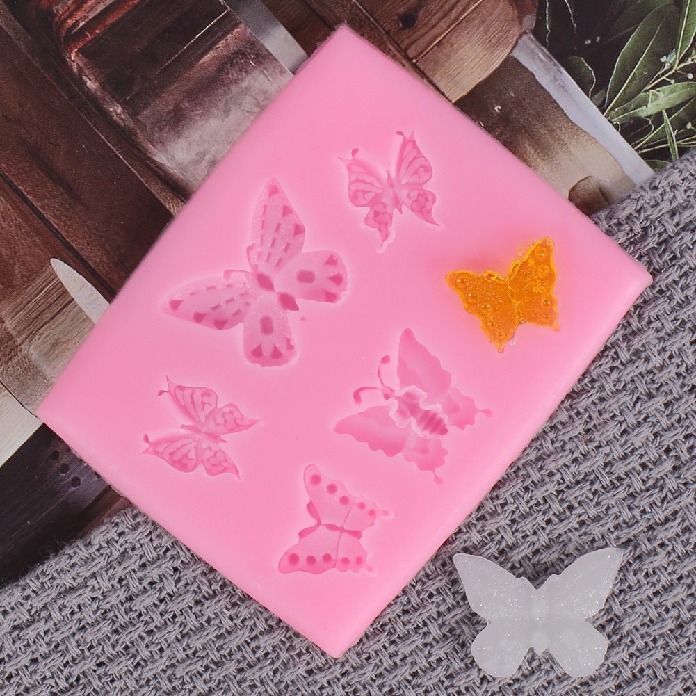 Khuôn Silicone Tạo Hình Bướm 3D Trang Trí Bánh