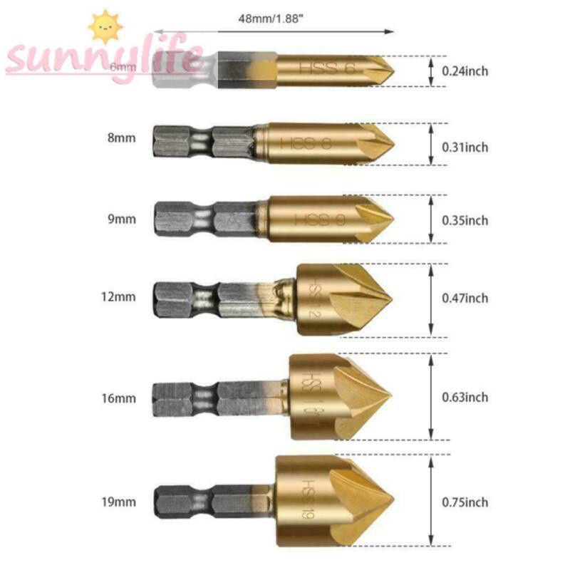 Drill Bits Accessories Countersink G0V3 B4U5 DIY Woodworking Convenient