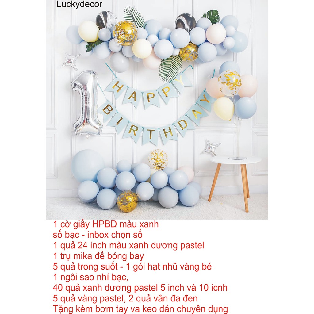 Combo Bong Bóng Trang Trí Sinh Nhật Dễ Làm (Rẻ vô địch)