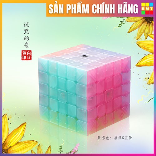 Rubik Biến Thể 5x5 Qiyi Yelly màu sắc, trang trí bàn học, RUBIK BMT, đồ chơi thông minh cho bé