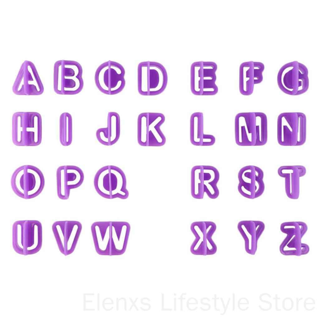 Bộ 40 khuôn cắt bánh hình ký tự chữ và số