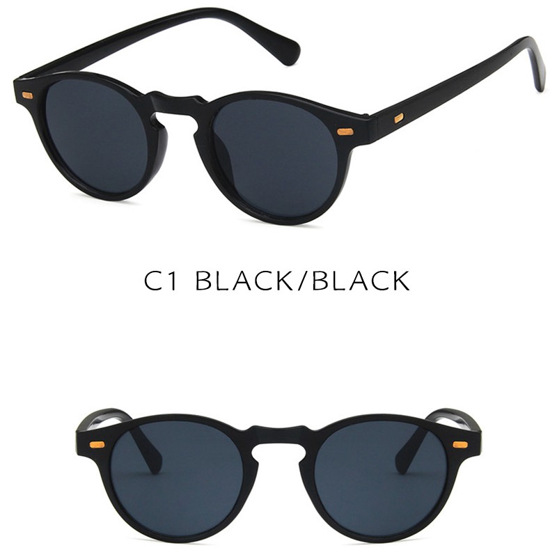 Kính mát thời trang UV400 khung oval nhỏ cổ điển dành cho nam và nữ