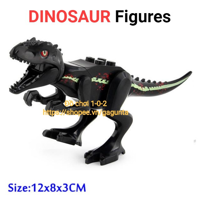 Đồ Chơi Khủng Long D-rex Đen Jurassic World Hãng Lele