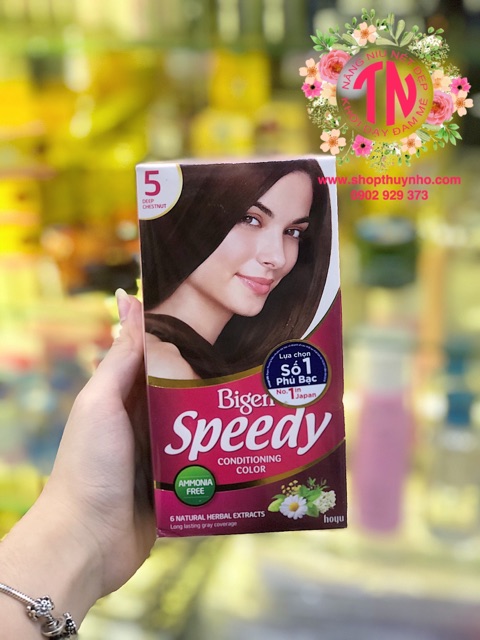 Thuốc Nhuộm Tóc Bigen Ăn Bạc Speedy Conditioning Color