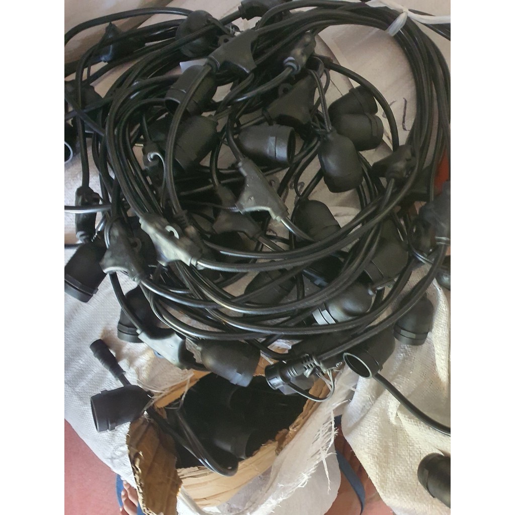 Dây đèn trang trí, đèn led trang trí ngoài trời dùng cho quán cà phê, trà chanh, trà sữa... 10m 20 bóng, 5m 10 bóng loại