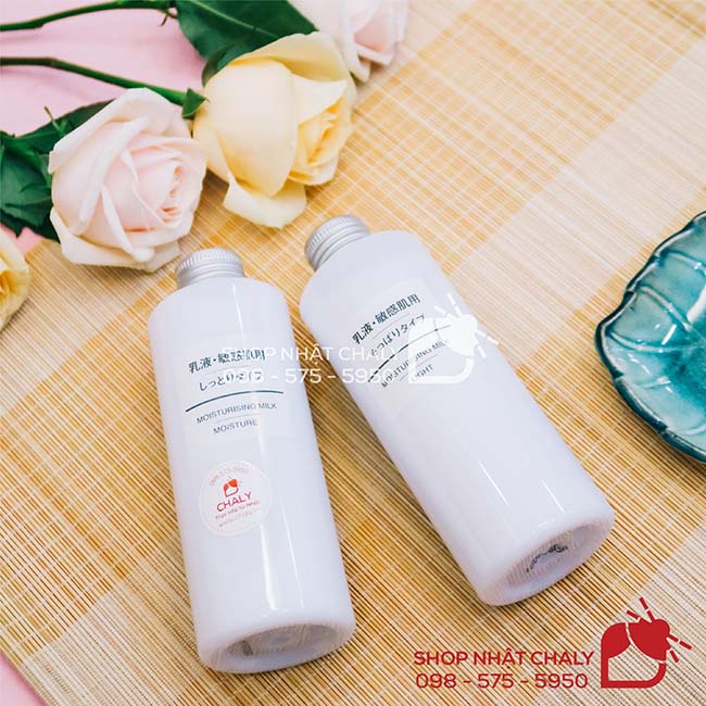 Sữa dưỡng Muji Moisturing Milk dưỡng ẩm - cấp ẩm làm căng mịn da. Mẫu mới vừa về cho da nhạy cảm. Hàng nội địa Nhật