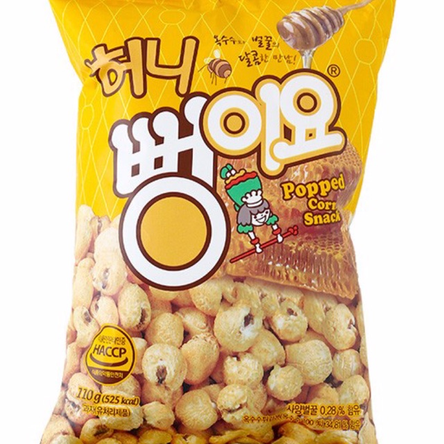 Bỏng Ngô Vị Mật Ong, bơ Hàn Quốc Gói 110g/255g, thơm ngon khó cưỡng, ăn trực tiếp không cần chế biến