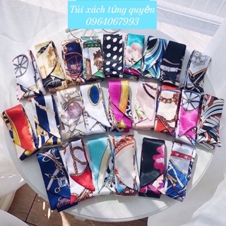 khăn lụa quấn túi buộc tóc -phụ kiện buộc nơ túi siêu xinh !