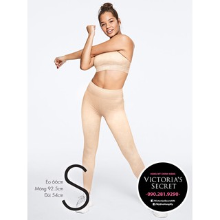 (Size S 27) Quần vàng, Seamless Legging mền mịn, màu vàng nude, cát biển Beach Washed - Hàng nhập Pink USA
