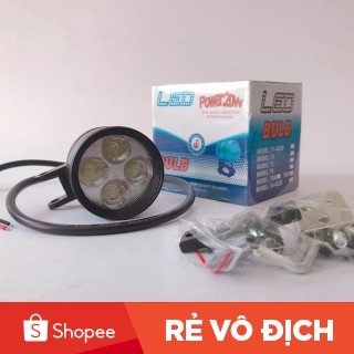 Bóng đèn LED L4 trợ sáng-Bảo hành 1 năm-20w-Siêu sáng-Kèm đế đa năng bắt các vị trí trên xe.