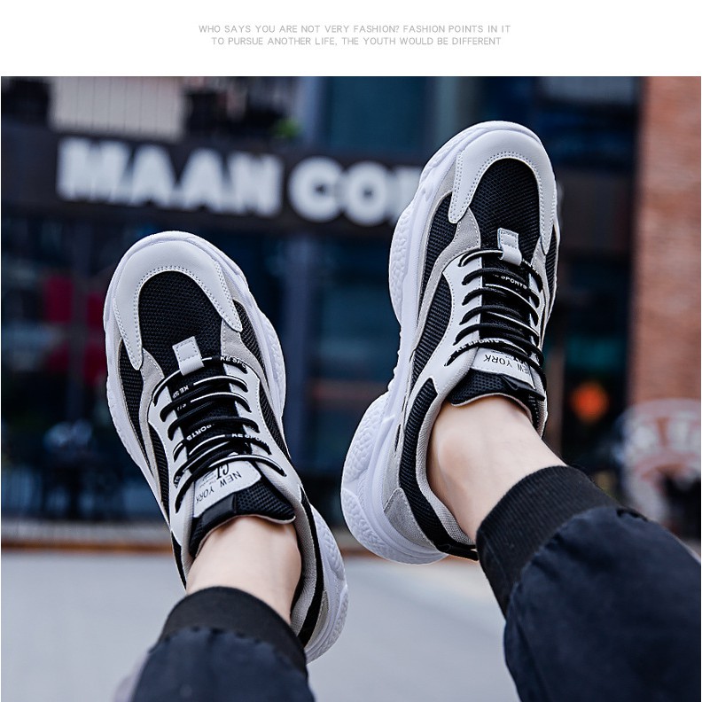 Giaỳ thể thao nam SNEAKERS giày tăng chiều cao phối mầu trẻ năng động hd43