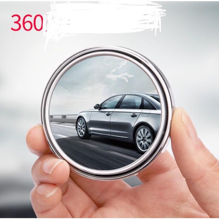 Bộ 2 gương cầu lồi chiếu hậu xóa điểm mù xe hơi 360 độ loại mạ bạc - HV Store Sz632