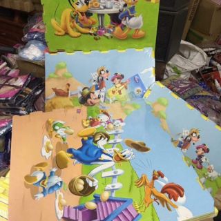 Set 4 tấm thảm xốp hình và vân gỗ