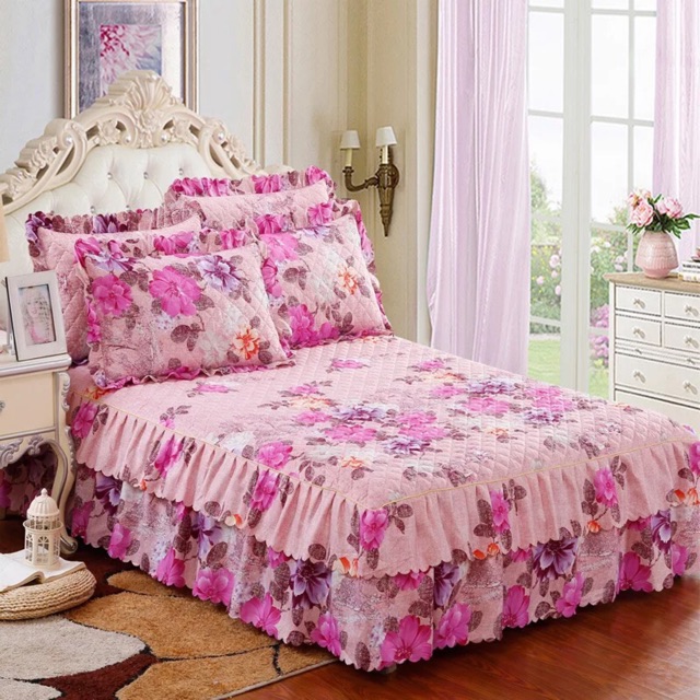 Ga phủ giường trần bông kèm vỏ gối